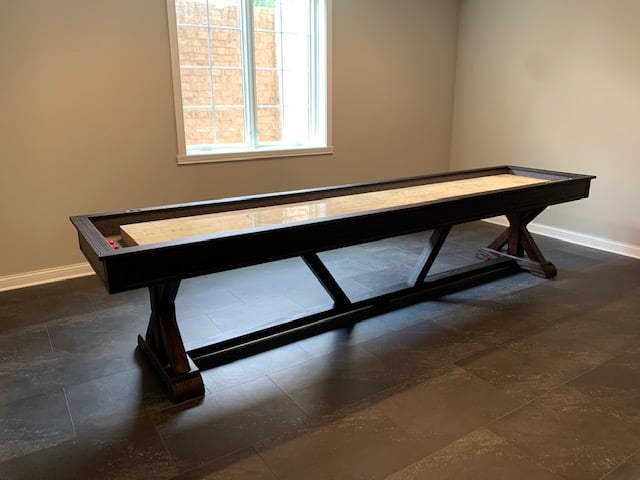 Playcraft Brazos River 12' Pro-Style Shuffleboard Table in Weathered Black