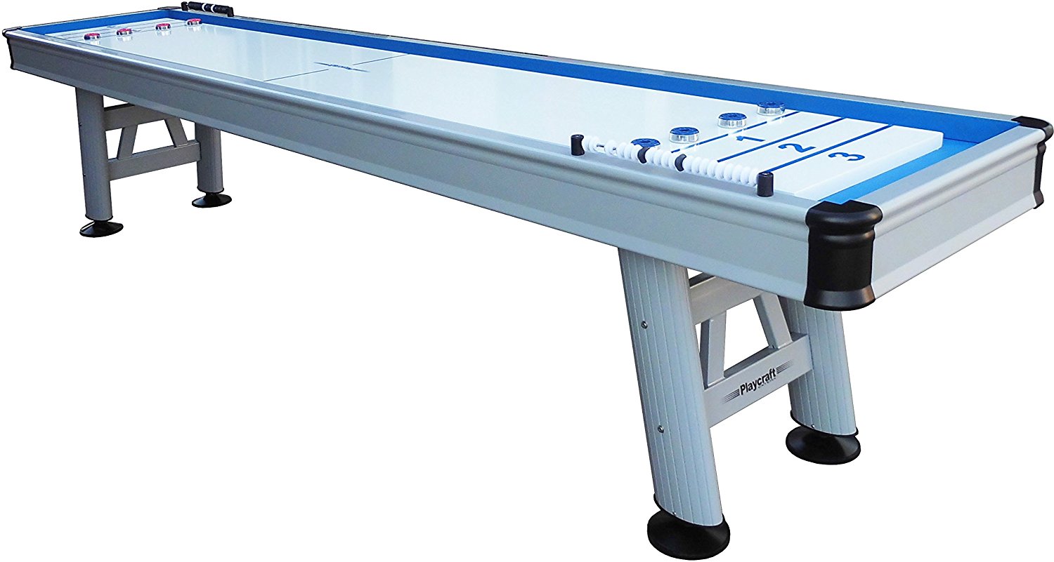 Playcraft Extera 12' Outdoor Shuffleboard Table in Silver