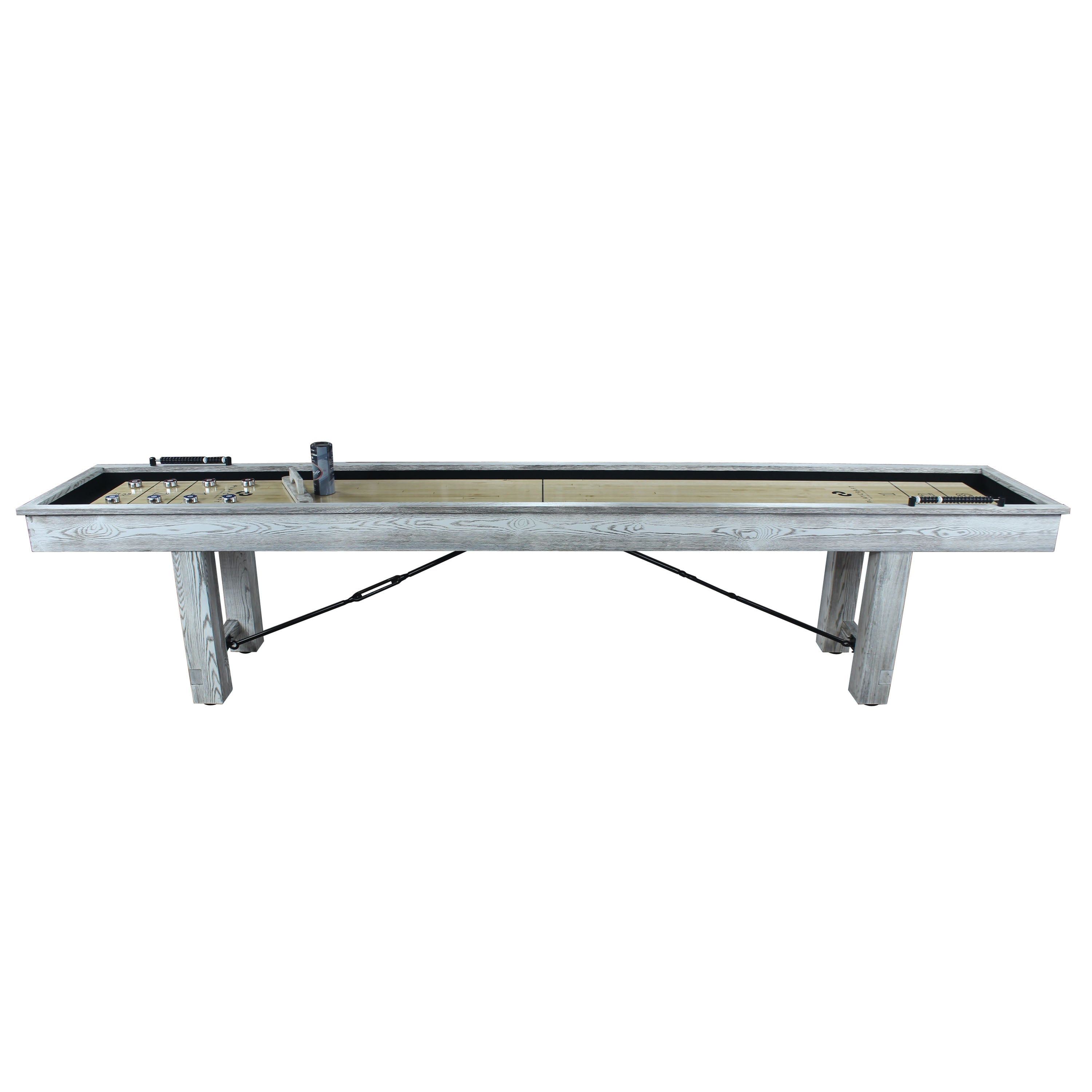 Playcraft 9' Montauk Shuffleboard Table in Weathered Whitewash