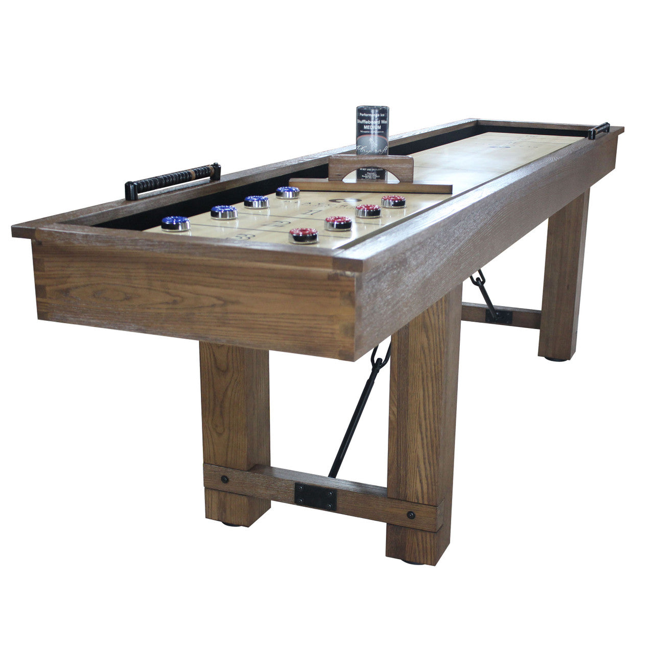 Playcraft 12' Montauk Shuffleboard Table in Pecan