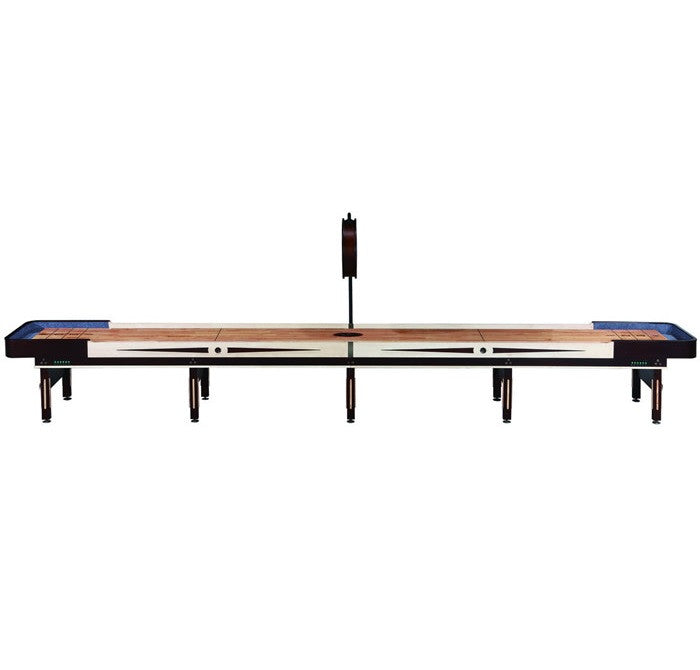 Playcraft Telluride 18' Pro Style Shuffleboard Table in Espresso with optional Overhead Electronic Scoring