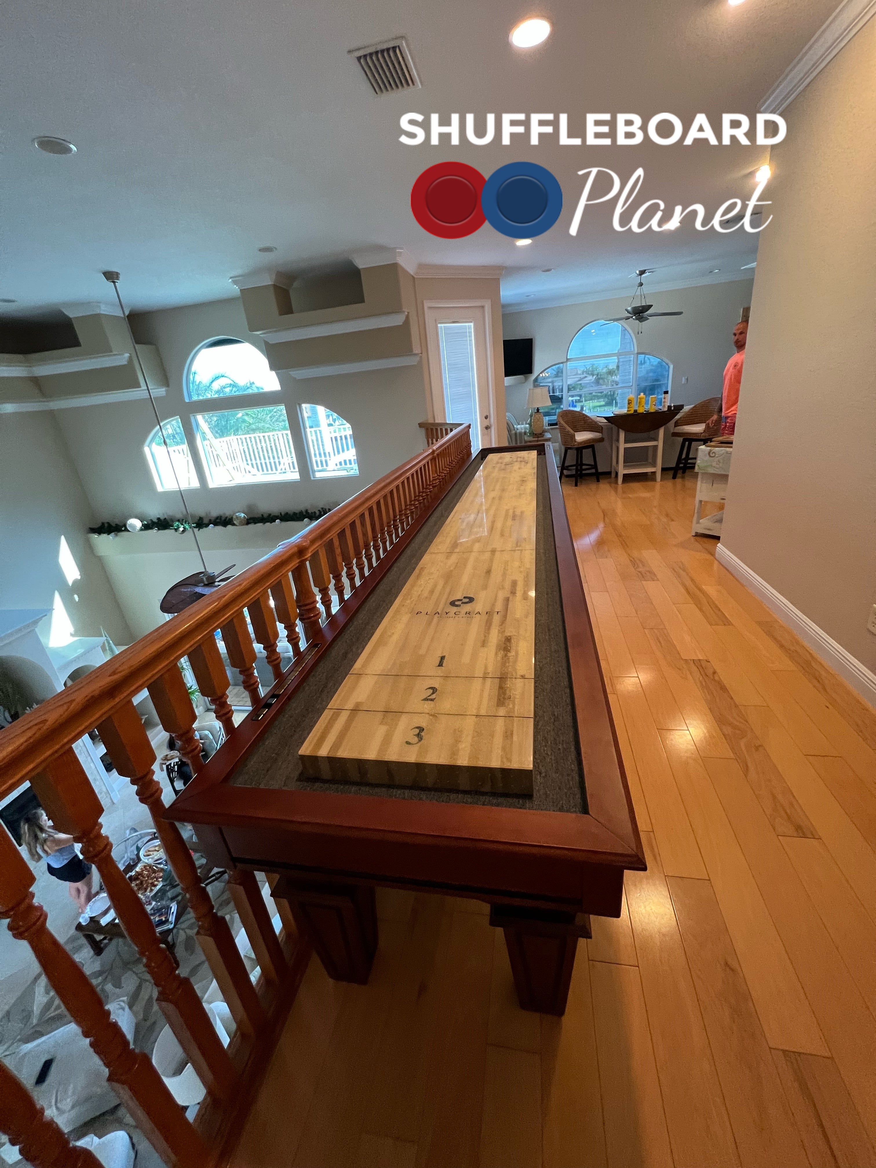 Playcraft St. Lawrence 12'  Pro-Style Shuffleboard Table in Chestnut