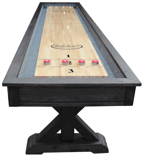 Playcraft Brazos River 12' Pro-Style Shuffleboard Table in Weathered Black