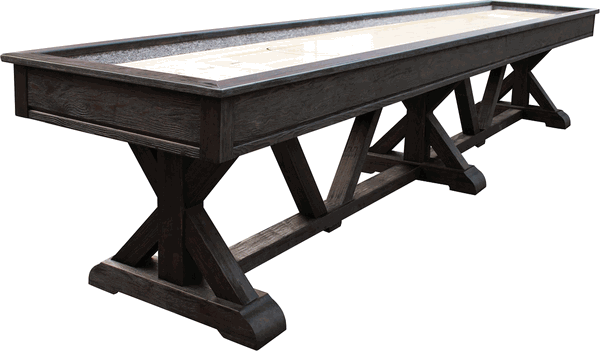 Playcraft Brazos River 12' Pro-Style Shuffleboard Table in Weathered Black