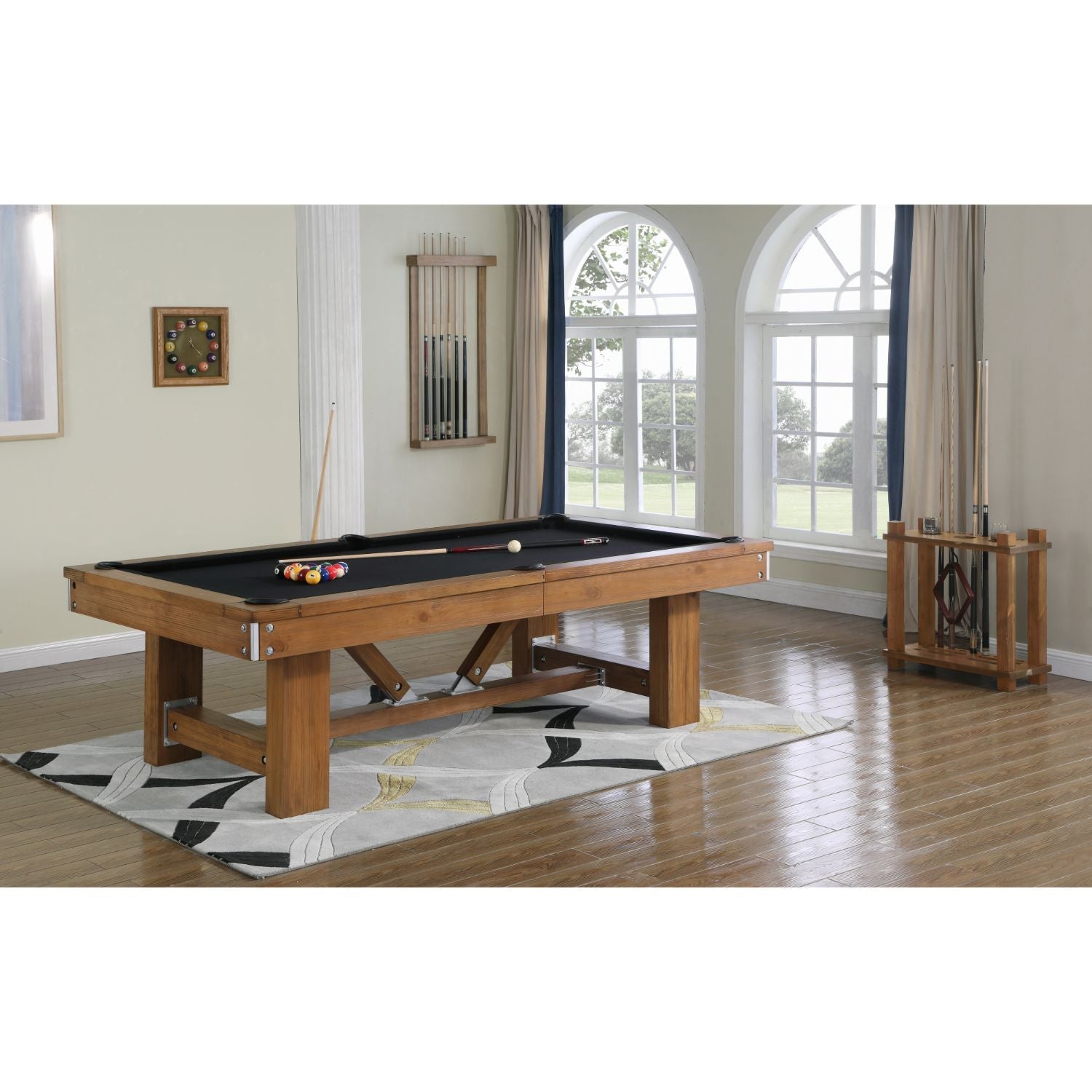 Playcraft Willow Bend Slate Pool Table w/ Dining Top & Bench