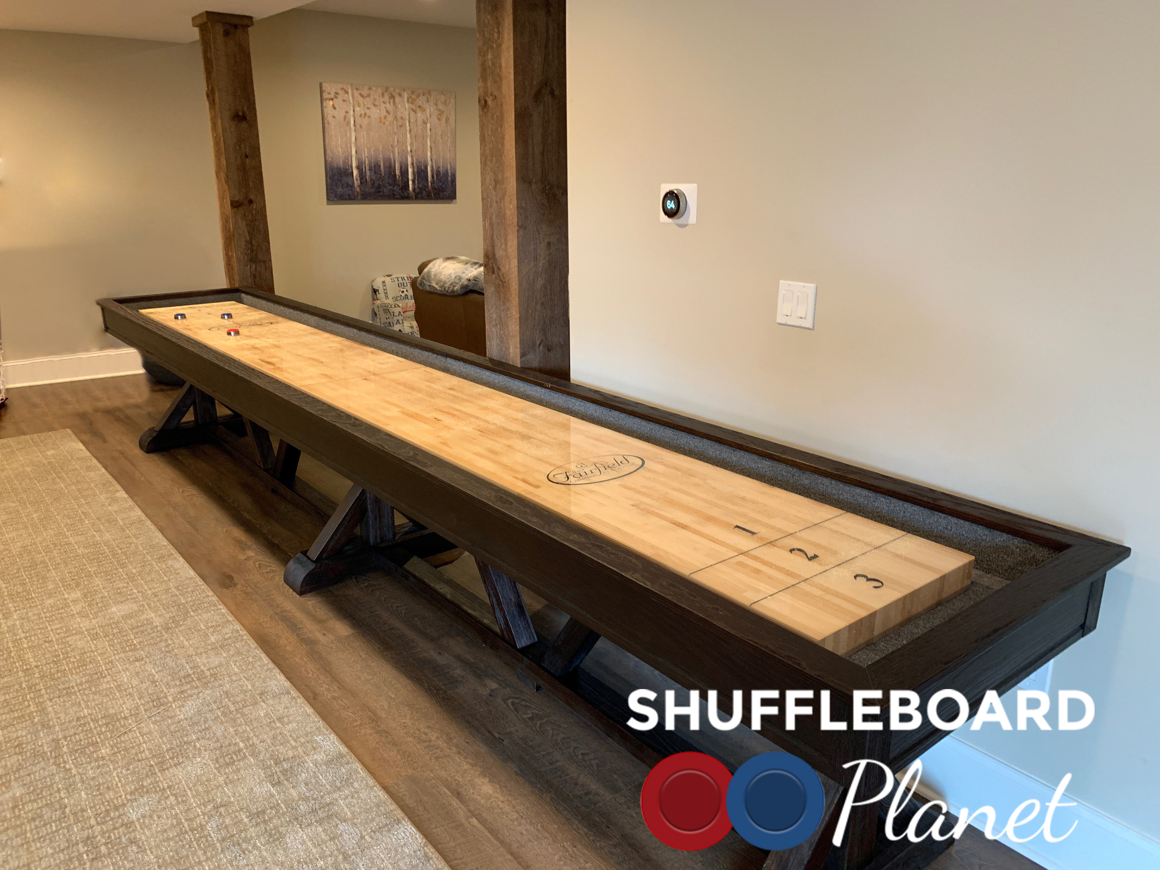 Playcraft Brazos River 14' Pro-Style Shuffleboard Table in Weathered Black