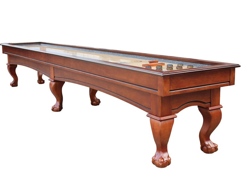 Playcraft Charles River 12' Pro-Style Shuffleboard Table in Chestnut